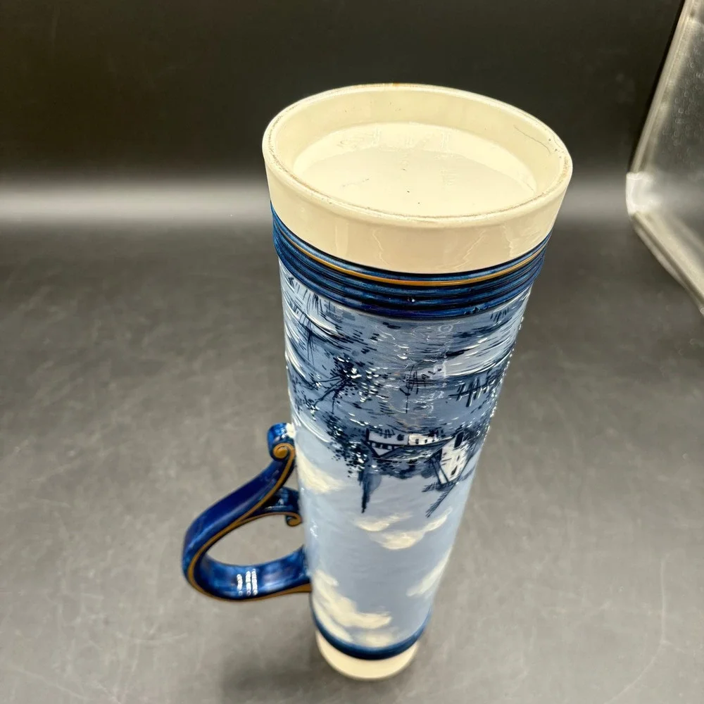 Vtg Rare HTF HandPainted 1907 Sarreguemines Ceramic Tall Pitcher Dutch